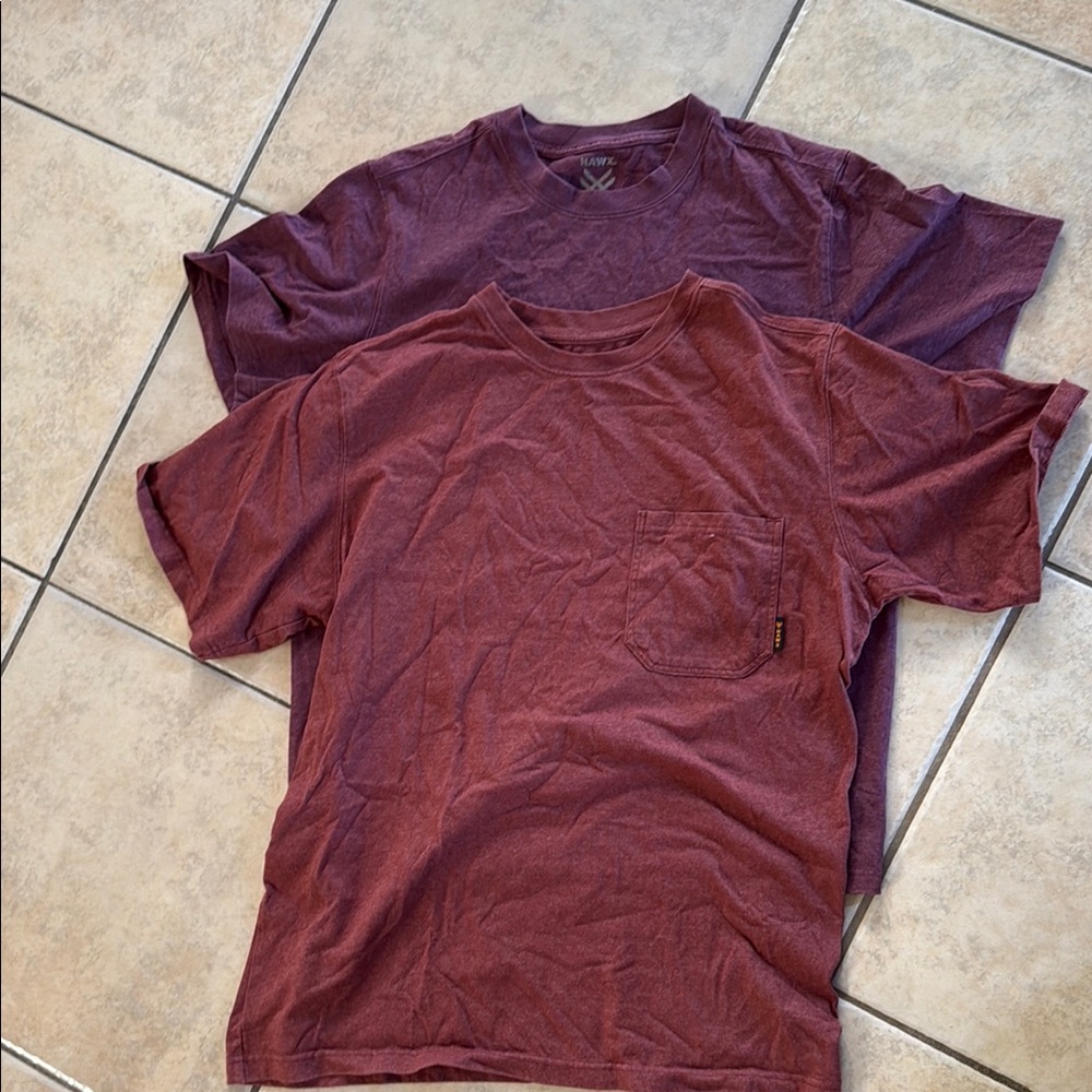 Red Short Sleeve Crew Neck Tee